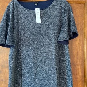 NWT Ann Taylor short sleeve sparkle shirt